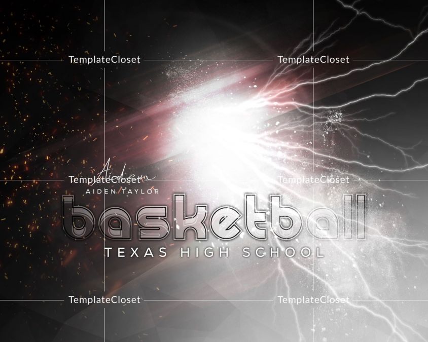 Basketball Energy Booster Effect Photoshop Layered Template