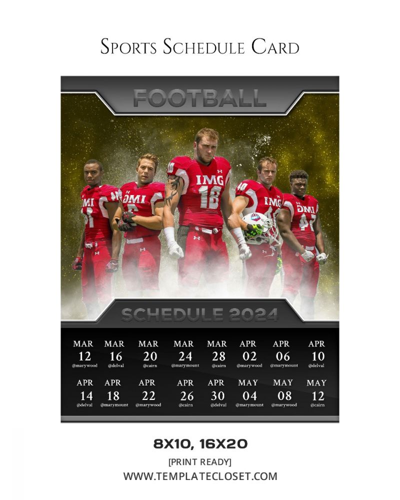 FootballNoOnehasEverDrownedInSweatPhotographyTemplate@templatecloset.com