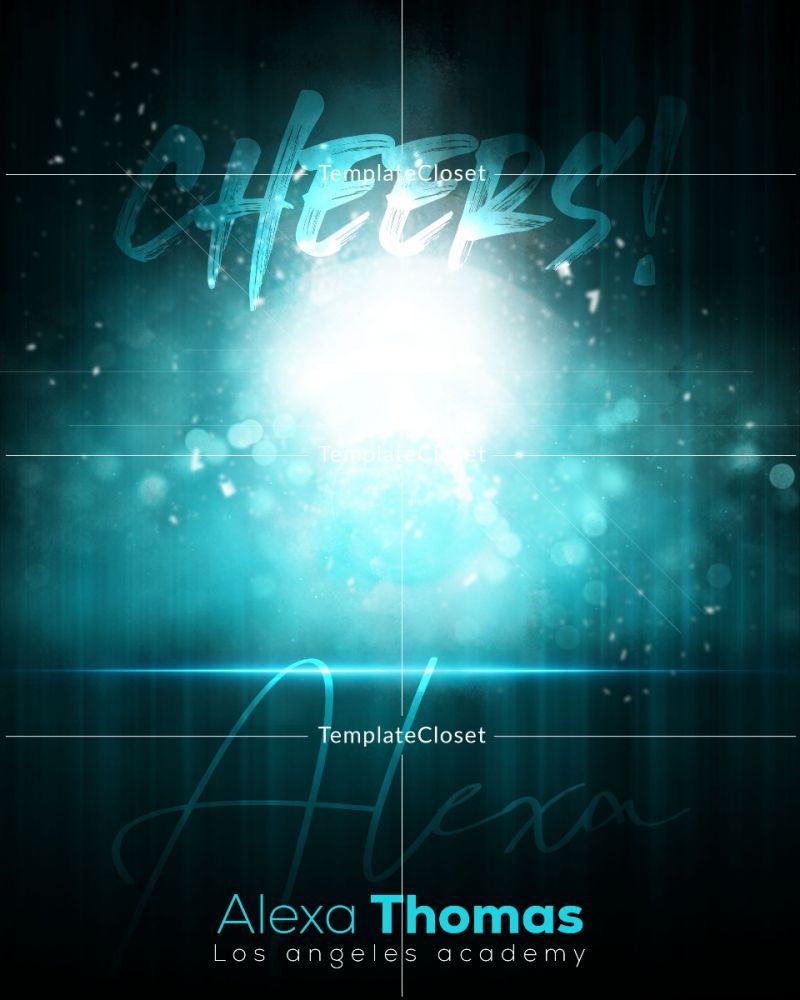 Alexa - Cheer leader Layered Photoshop Template