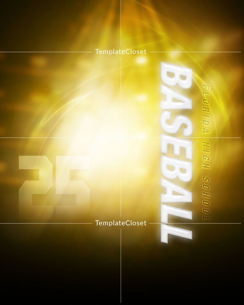 Baseball Print Ready Sports Photoshop Layered Template