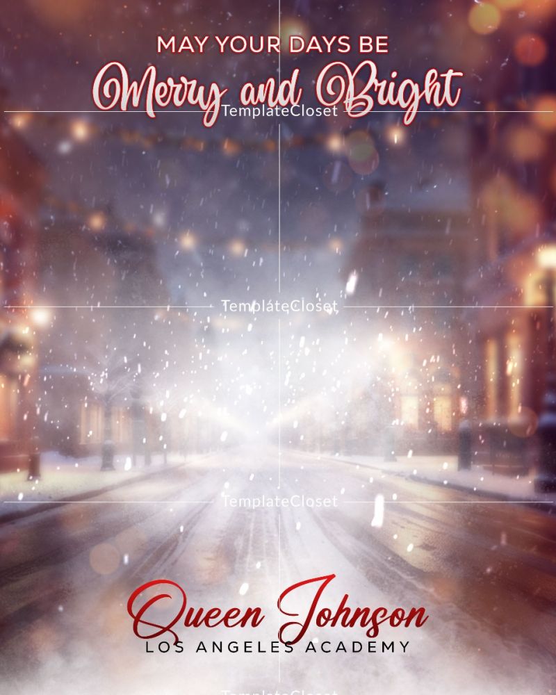 Queen Johnson - Christmas Digital Photoshop Template