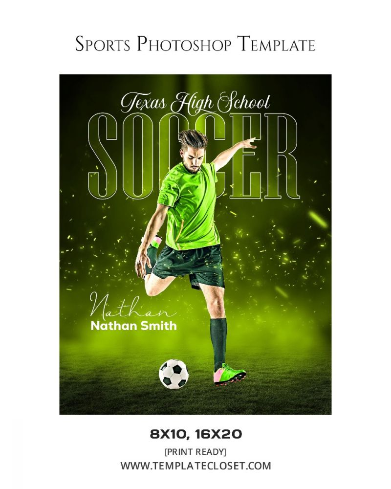 Soccer Strom Effect Sports Photography Template