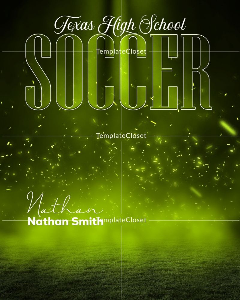 Soccer Texas High School Signature Photography Template