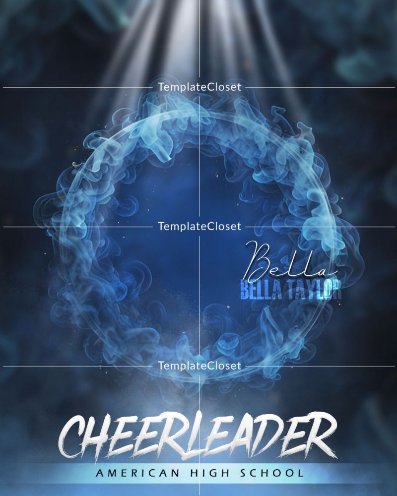 Cheerleader Multiple Effect Print Ready Photography Template