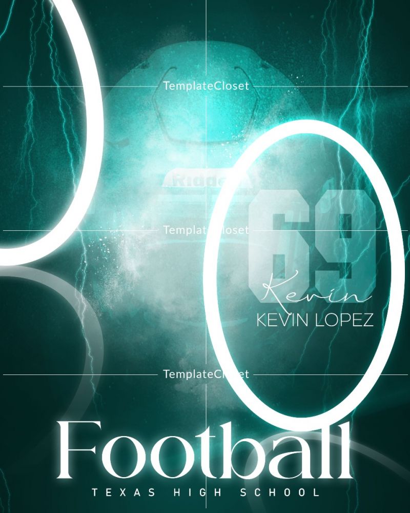 Football Texas High School Print Ready Sport Template