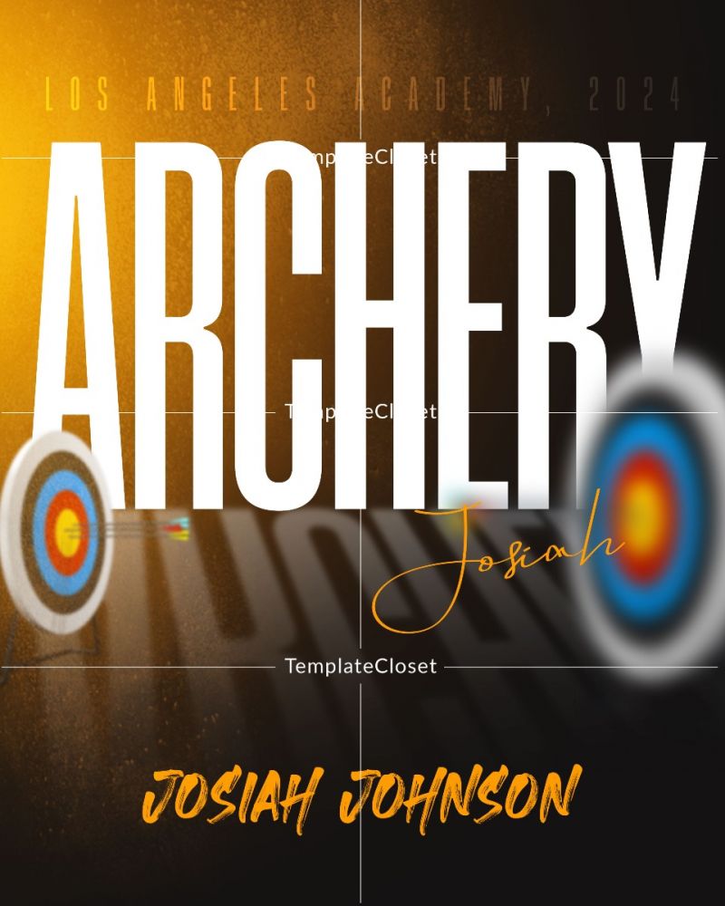 Archery Memory Mate Sports Photography Template