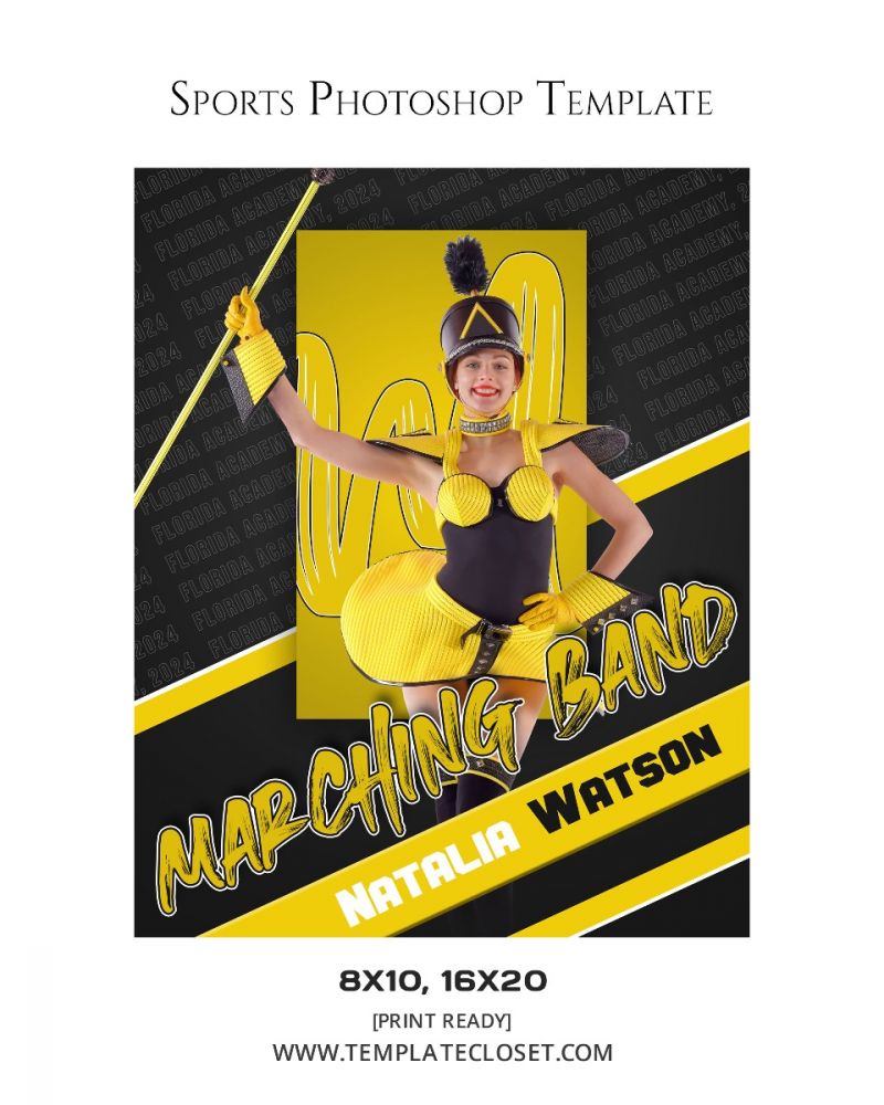Marching Band Customized Layered Template