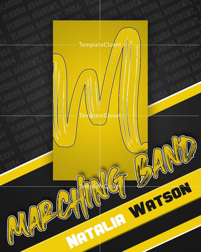 Marching Band Customized Layered Template