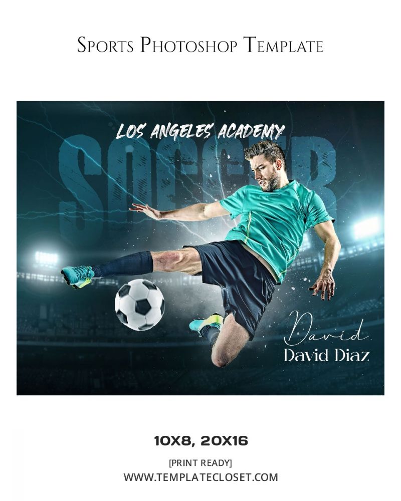 Soccer Strom Effect Sports Photography Template