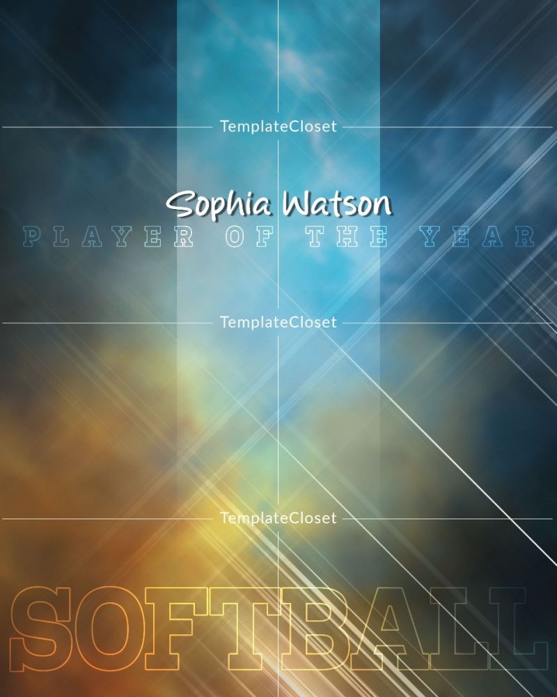 Softball Memory Mate With Color Effect Photography Template