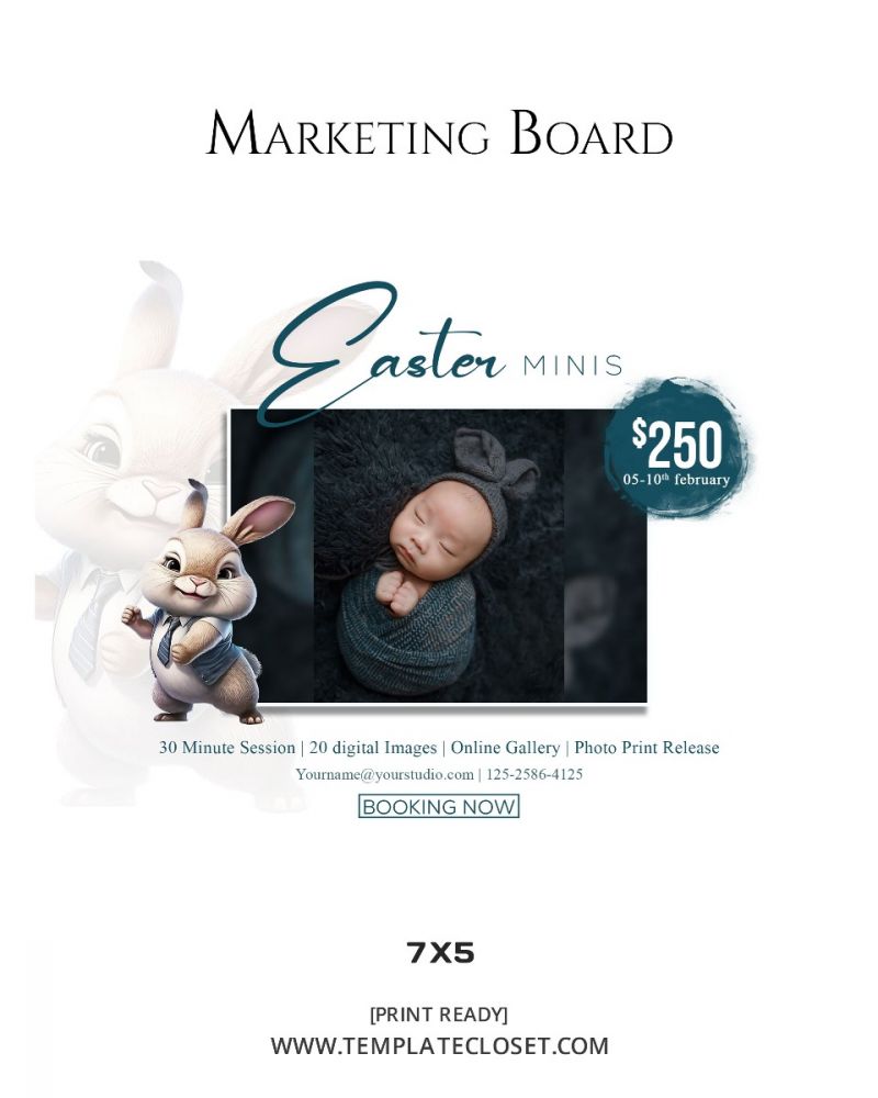 Easter Minis Kid Digital Photo Backdrop Poster