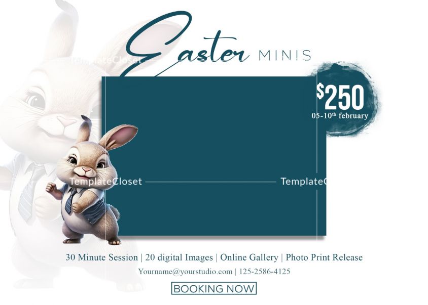 Easter Minis Kid Digital Photo Backdrop Poster
