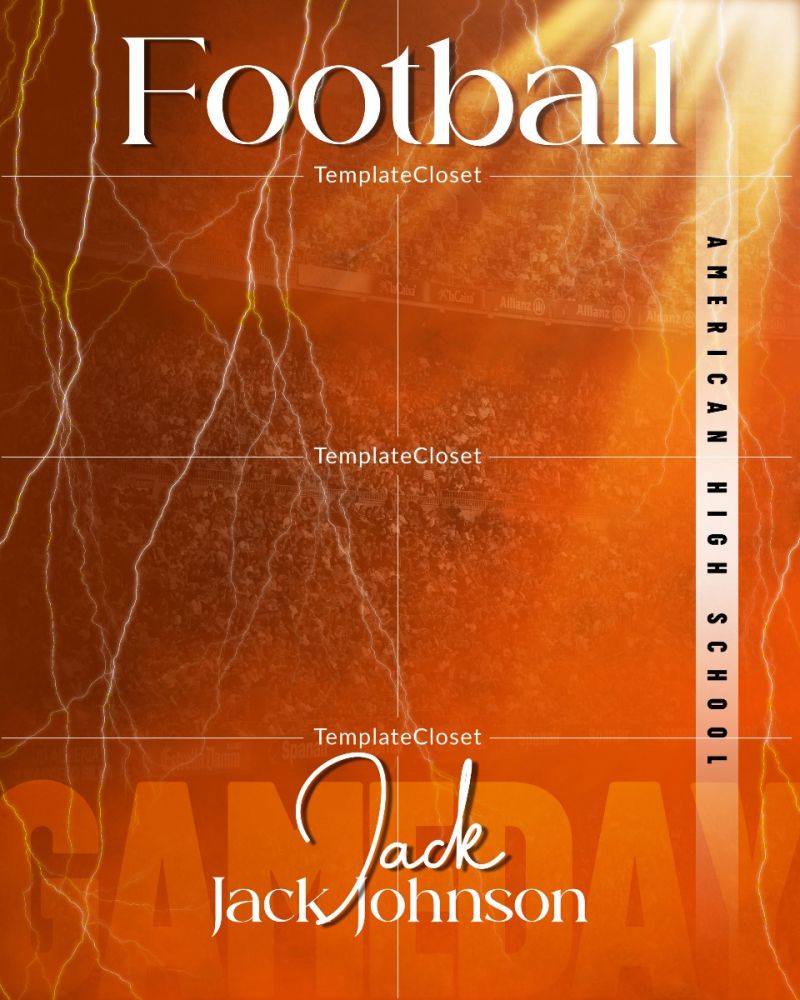 Jack Johnson - Football Signature Effect Photoshop Layered Template