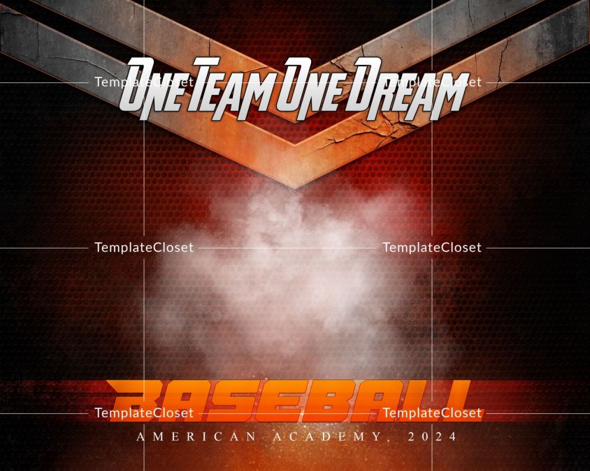 Baseball - One Team And One Dream Sports Photography Template