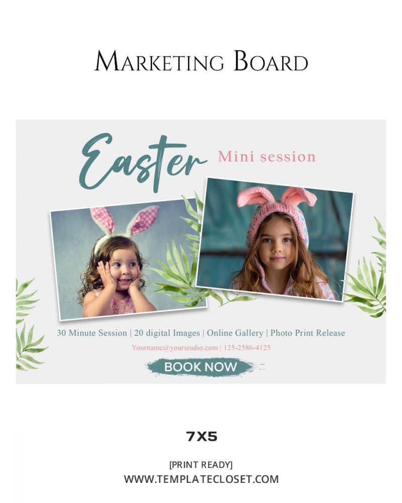 Easter Minis Kid Digital Photo Backdrop Poster