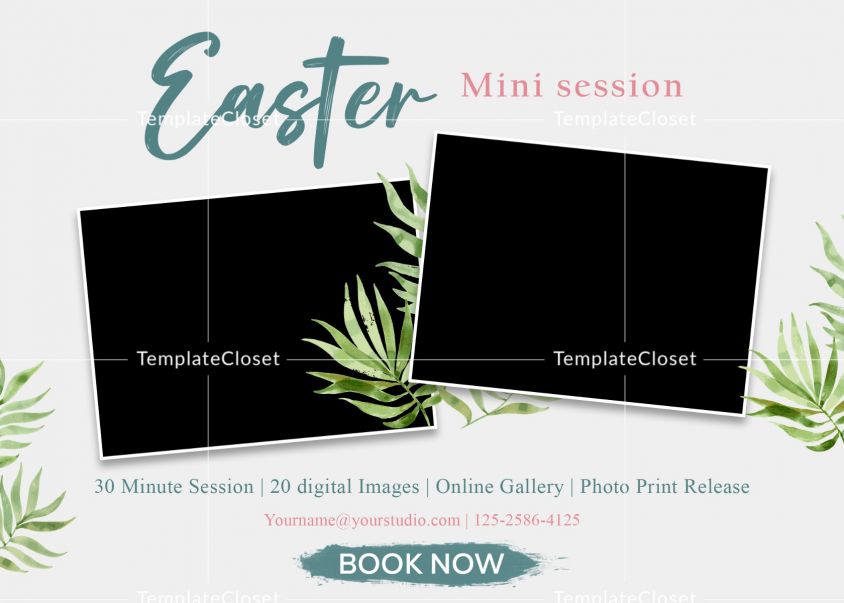 Easter Minis Kid Digital Photo Backdrop Poster