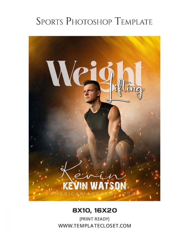 Kevin Watson - Weight Lifting Customized Photography Template