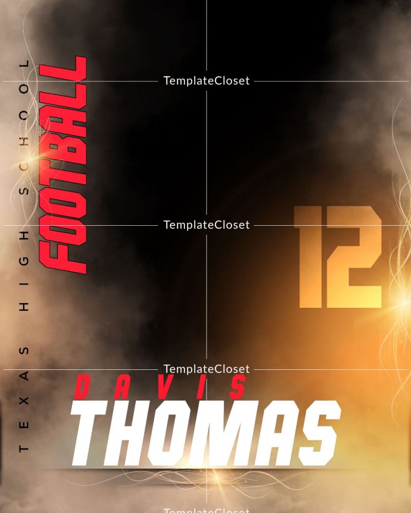 Football Texas High School Enliven Effect Photography Template