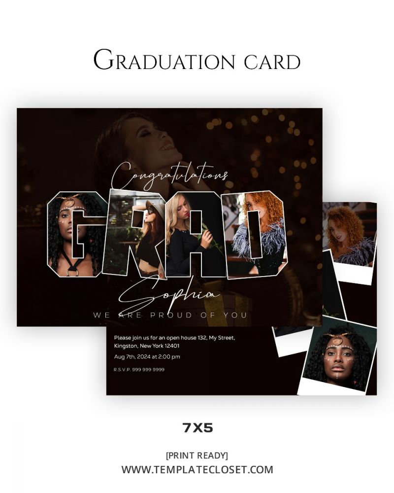 Fully Customized Digital Graduation Card