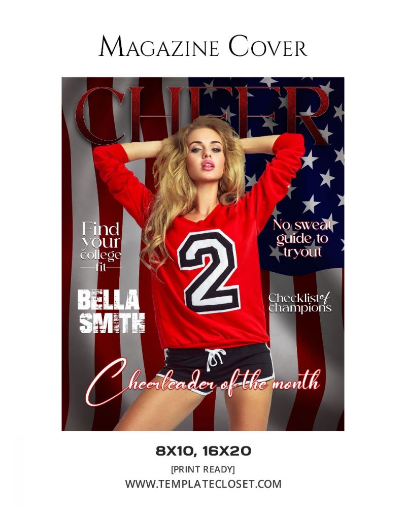 Cheerleader Of The Month Magazine Cover