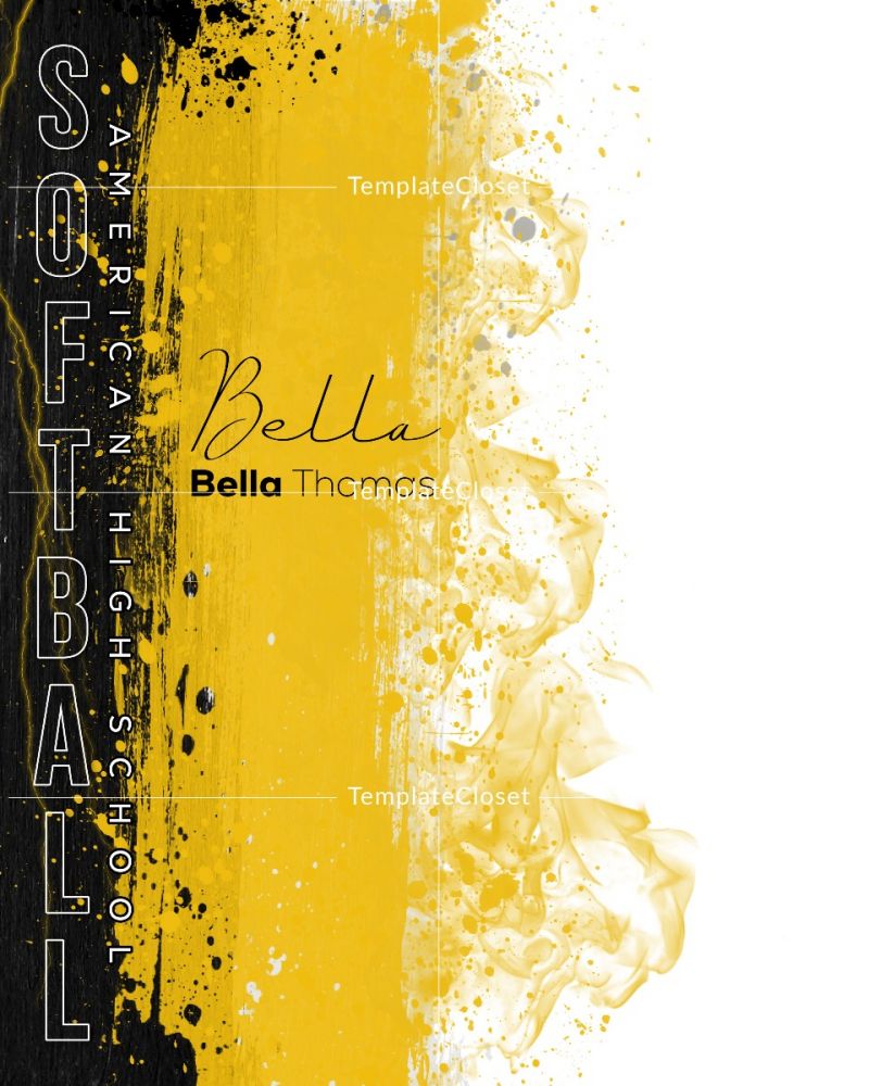 Bella Thomas - Softball Customized Sports Photoshop Template
