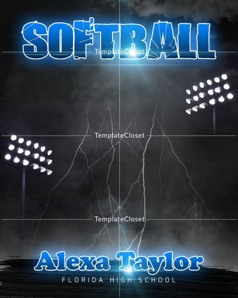 Alexa Taylor - Softball Light Effect Sports Photography Template