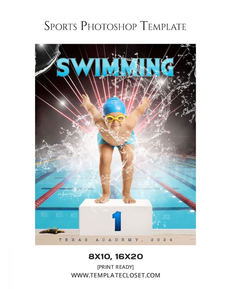 Swimming Light Effect Photoshop Photography Template