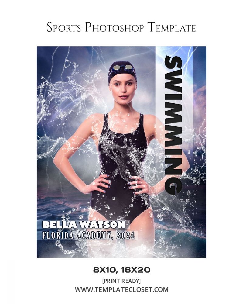 Swimming Light Effect Photoshop Photography Template