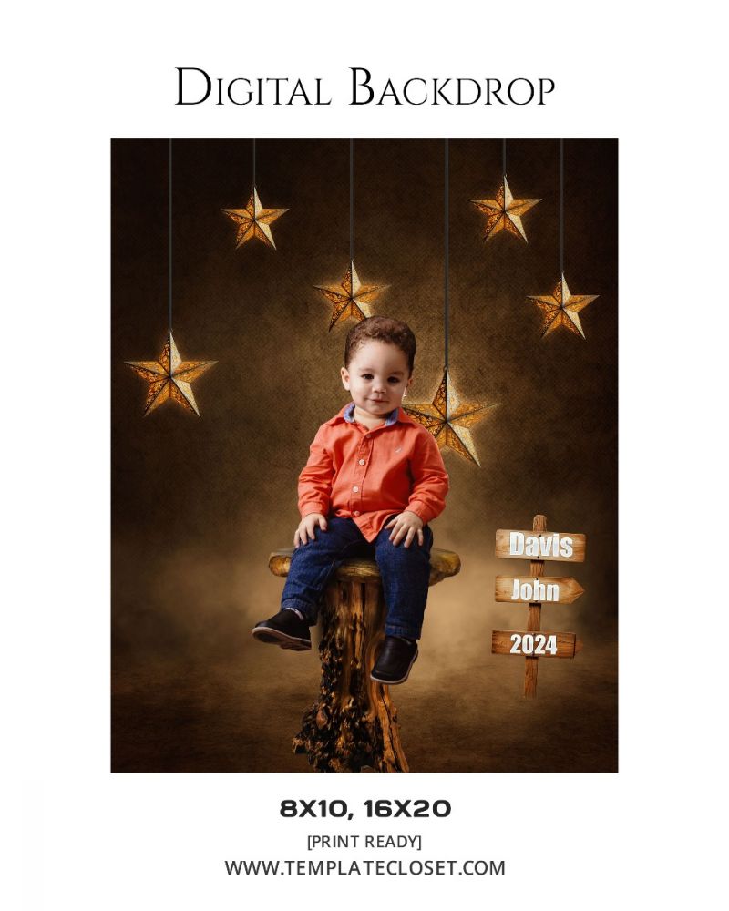 Davis John - Digital Backdrop Photoshop Layered Template