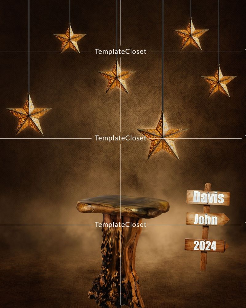 Davis John - Digital Backdrop Photoshop Layered Template
