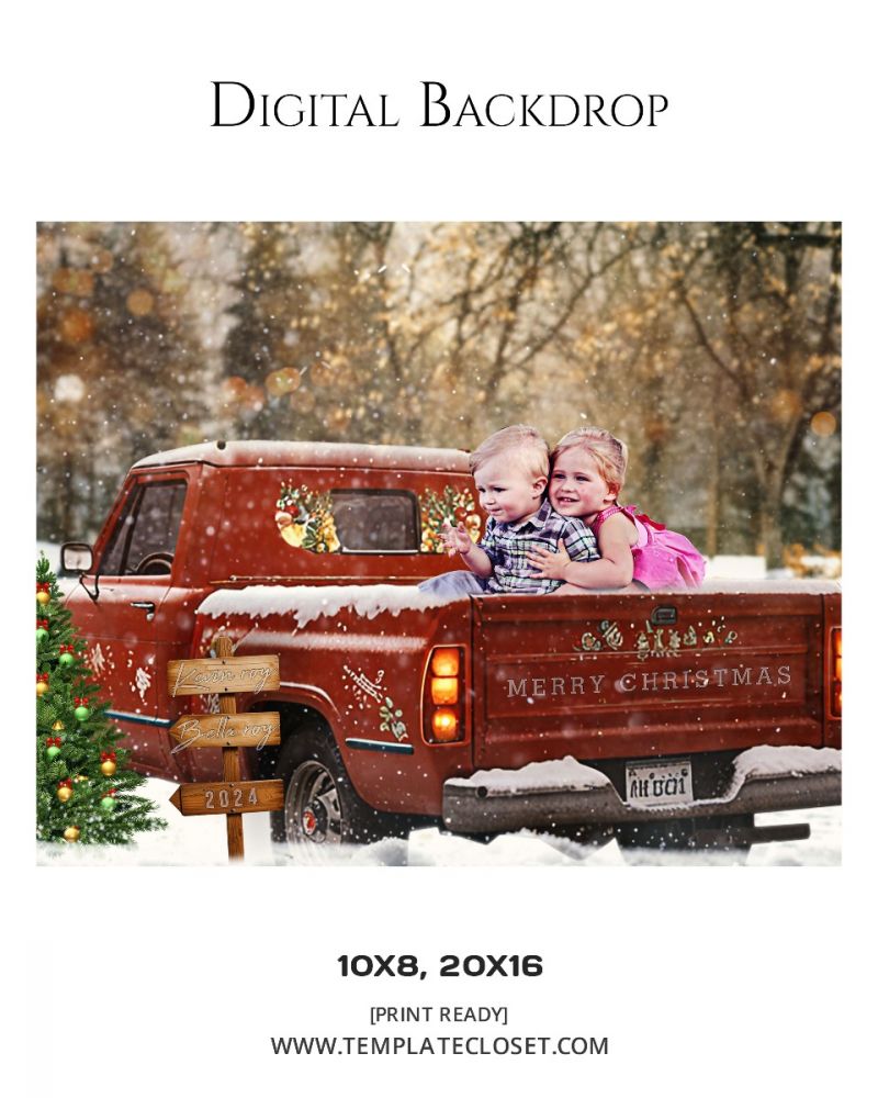 Kids Digital Backdrop Photography Template
