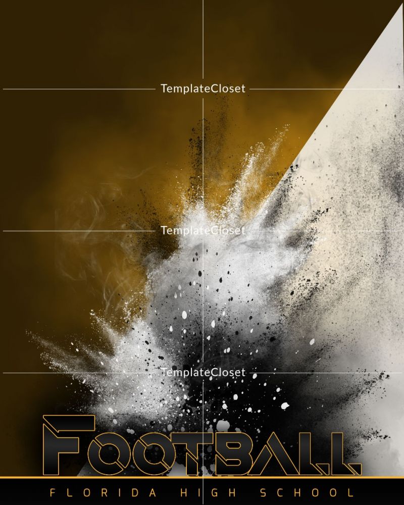 Football Powder Effect Customized Photography Template