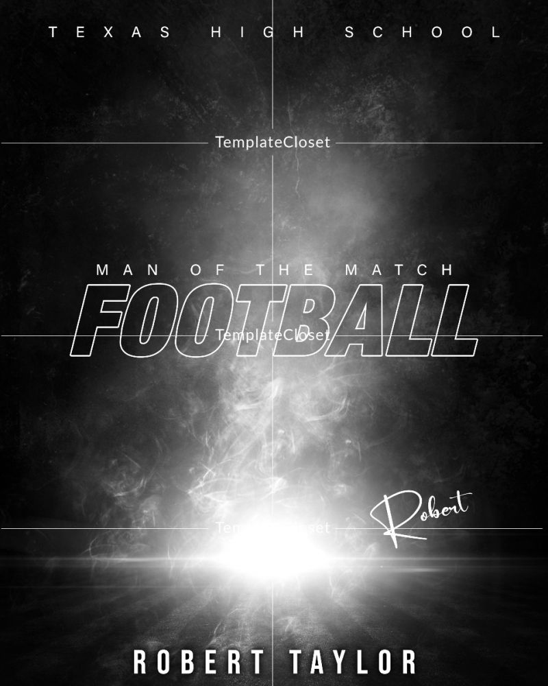 Football Memory Mate Multi Layer Photoshop Template