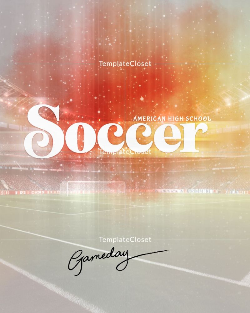 Soccer Gameday Customized Layered Photography Template