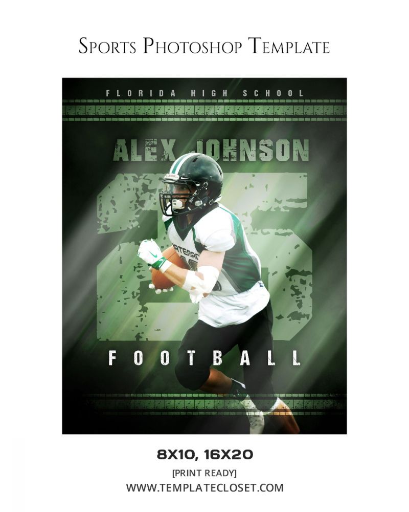 Alex Johnson - Football Player Enliven Effect Photography Template