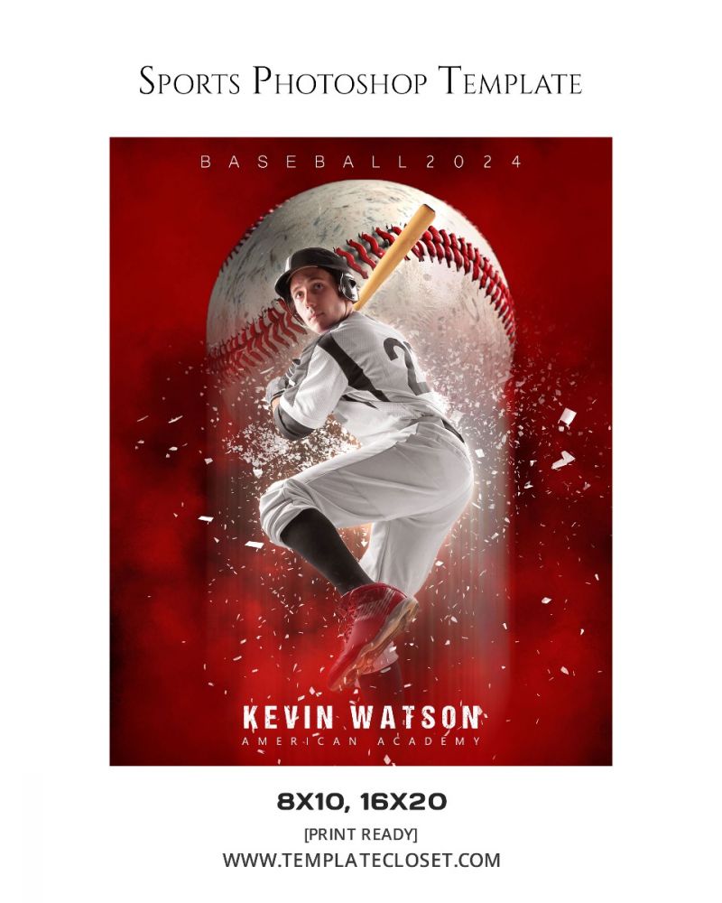 Baseball Sports Print Ready Photography Poster