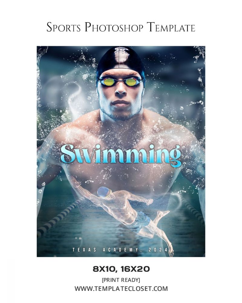 Swimming Light Effect Photoshop Photography Template