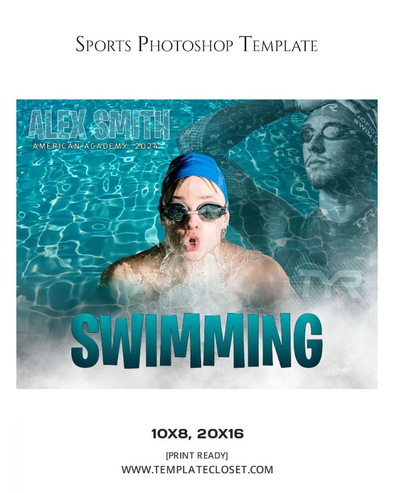 Swimming Light Effect Photoshop Photography Template