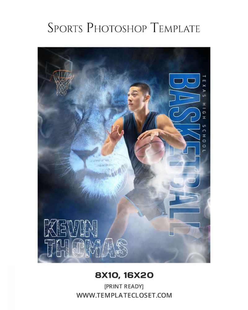 Basketball Sports Photoshop Photography Template