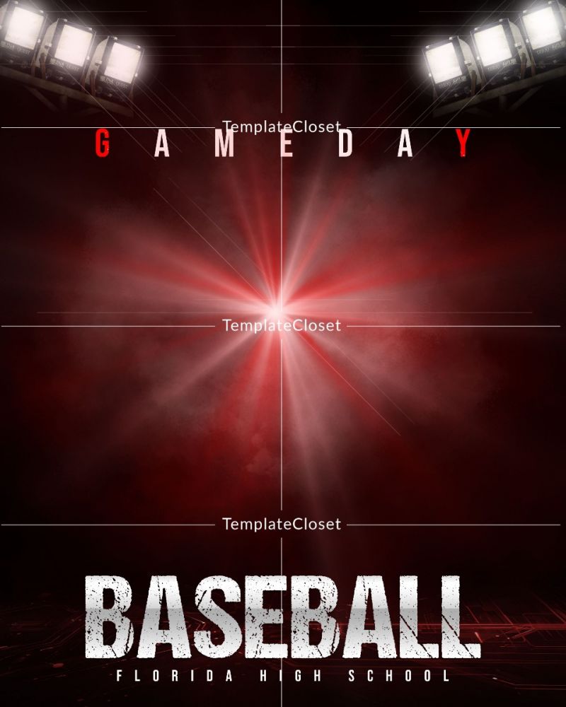 Baseball - Gameday Light Effect Photography Template