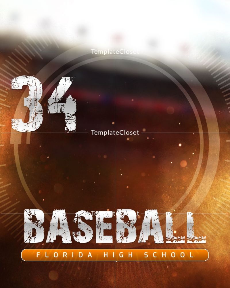 Baseball Color Effect Customized Photoshop Template