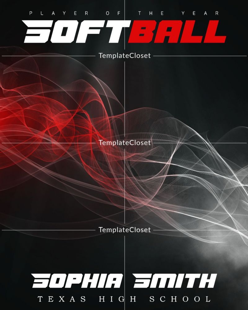 Softball True Color Effect Customized Photography Template