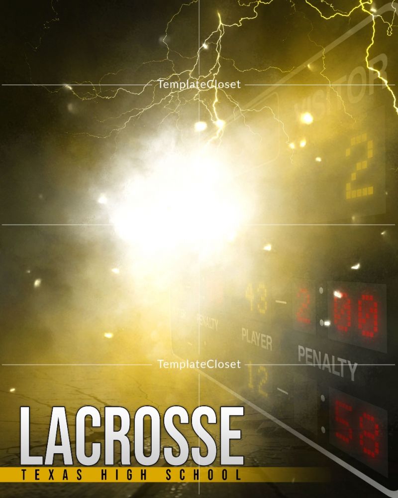 Lacrosse With Score Board Layer Photography Template