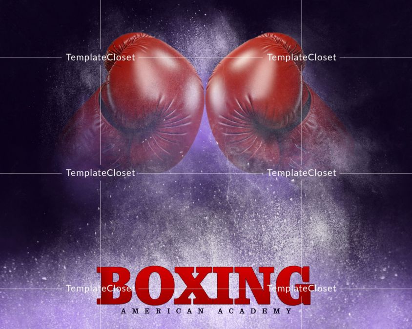 Boxing Customized Sports Photoshop Layered Template