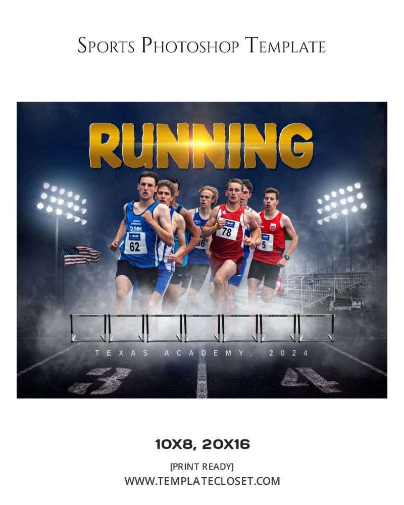 Runners Enliven Effect Photography Template