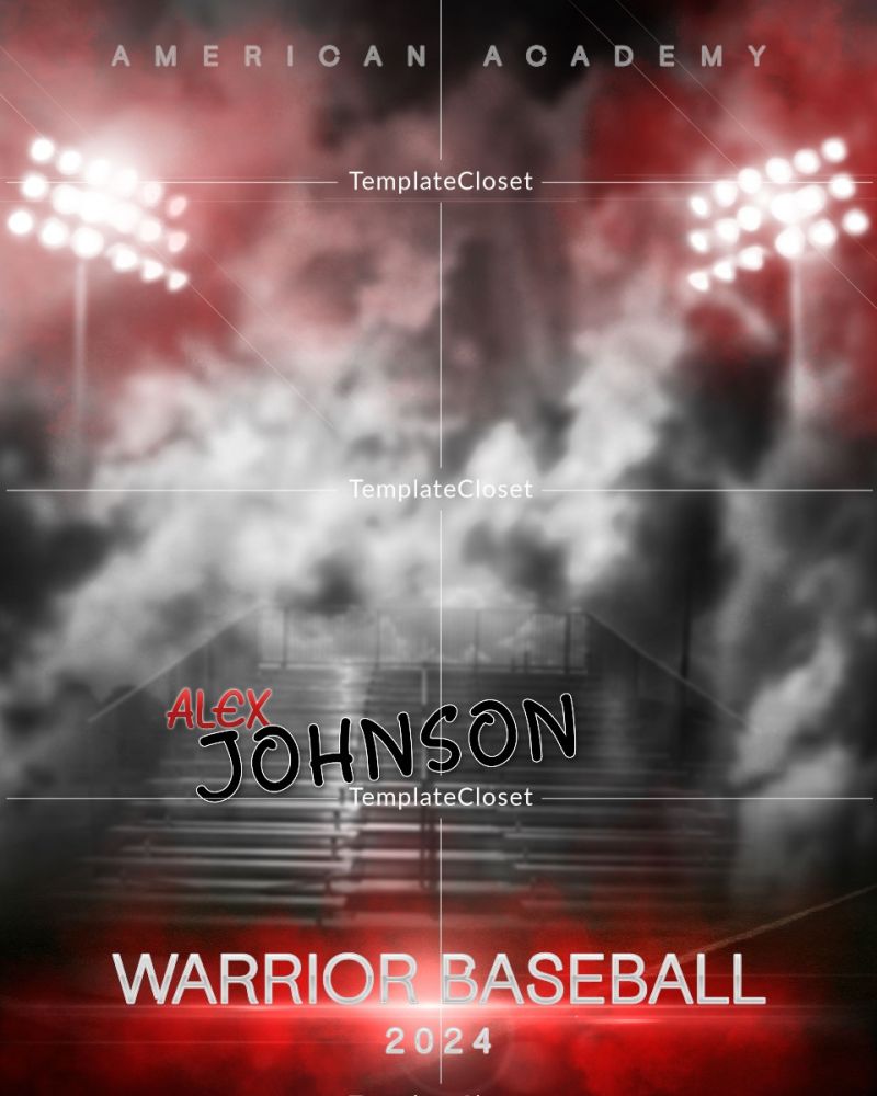 Baseball Warriors - Customized Sports Photography Template