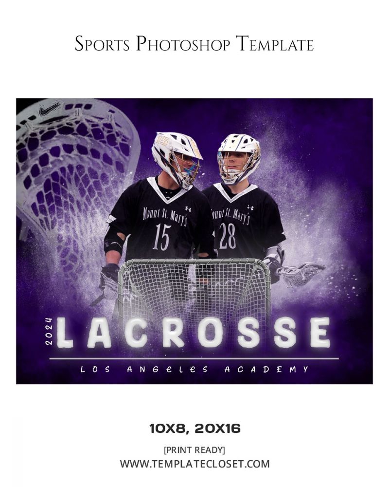 Lacrosse Sports Customized Photography Poster