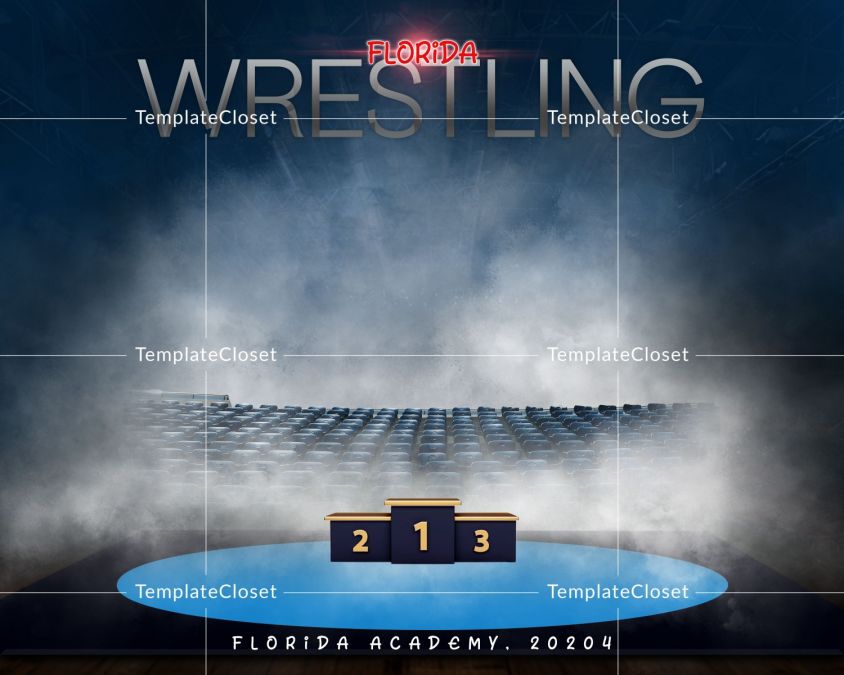 Wrestling Memory Mate Sports Photoshop Template