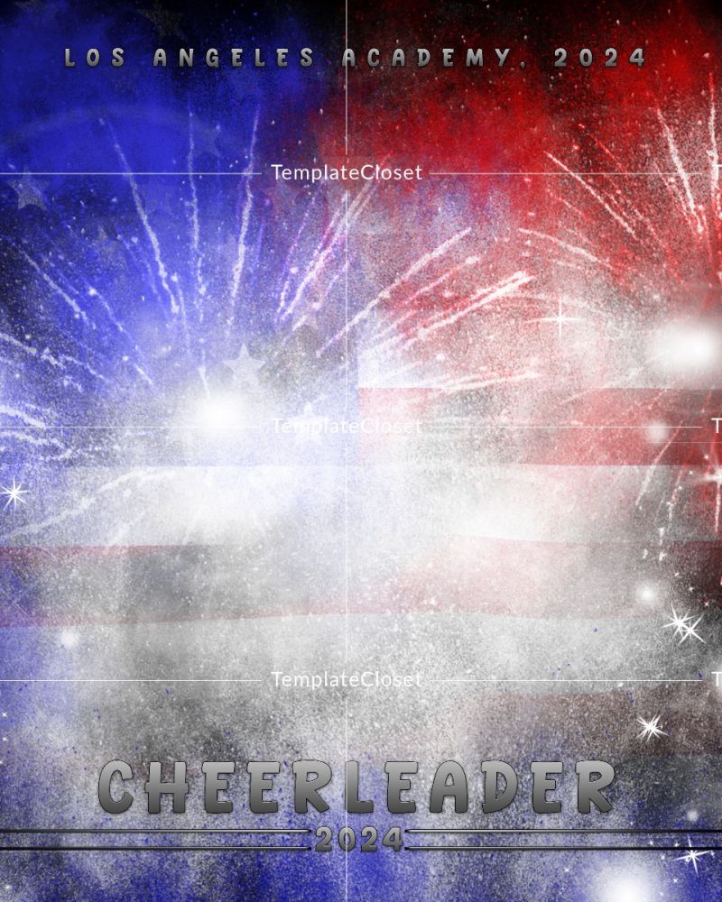 Cheerleader Multi Color Sports Customized Photoshop Template