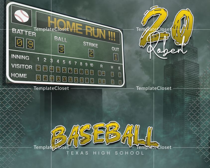 Robert Baseball Score Board Photoshop Template